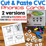 CVC Words Short Vowel Worksheets Blending Cards - Kinderga