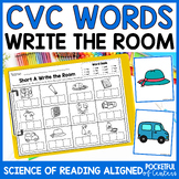 CVC Words Write the Room with Word Mapping