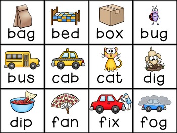CVC Words (all short vowels) I Have, Who Has Card Game {CCSS aligned}