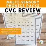 CVC Words and Activities Review for Orton-Gillingham Lessons 