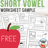 CVC Worksheets Free Sample, A E I O U