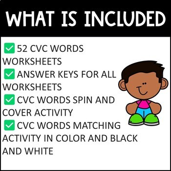 CVC Worksheets by Ready Set Learn | Teachers Pay Teachers