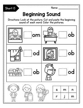 cvc worksheets kindergarten cvc activities build it beginning sound worksheets