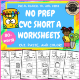CVC Worksheets Short A PreK, TK, UTK, Kindergarten, First