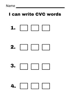 Preview of CVC Write the room blank template