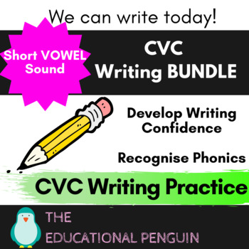 Preview of CVC Writing - Short Vowel Sounds BUNDLE | ELA/ESL/EFL/ELL