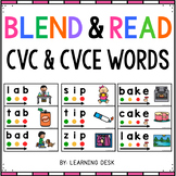 CVC and CVCE Words Blending Cards (Word Mapping) Phonics