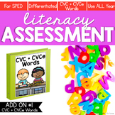CVC and CVCe Word Lists Literacy Assessment ADD ON #1