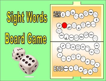 Preview of CVC and Sight Words Board Game For Kindergarten