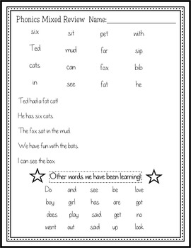 Preview of Kindergarten CVC and Sight Words Assessment