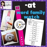 Interactive CVC -at Word Family Watch Craftivity Craft Activity