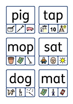 Preview of CVC / basic phonic words - clothes peg card activity