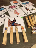 CVC final k words clothes pin activity