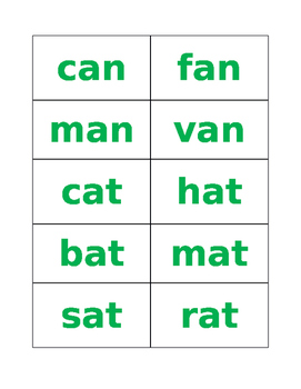 Preview of CVC flashcards