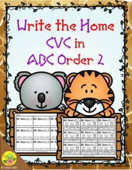 Preview of CVC in ABC Order Write the Home (Set 2) | Distance Learning