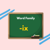CVC 'ix' word family printable Phonics worksheets for kind