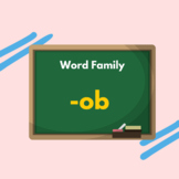 CVC "ob" word family printable Phonics worksheets for kids