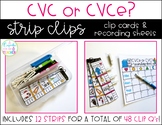 CVC or CVCe? Clip Cards (Strip Clips & Recording Sheets)
