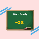 CVC "ox" word family printable Phonics worksheets for kids