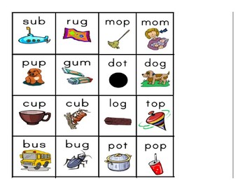 CVC picture and word cards by Miss Michelle's Kindergarten Printables