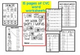 CVC short I word families worksheets