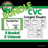 CVC (short a, e, i, o, u) - emergent readers (5 Books and 