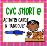 CVC short e Activity Cards & Handouts