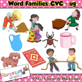 CVC short vowel ug clip art