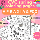 CVC spring apraxia coloring pages, FCD, final consonant de