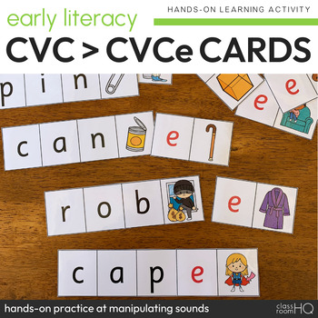 Preview of CVC to CVCe Word Cards