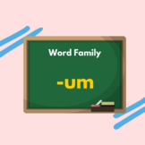 CVC "um" word family printable Phonics worksheets for kids