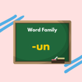 CVC "un" word family printable Phonics worksheets for kids
