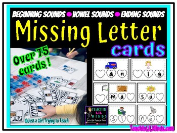 Preview of What's the Missing Letter? [CVC & Short Vowel Activity Cards]