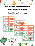CVC word and Picture Match Hot Cocoa