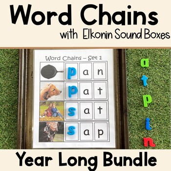 Preview of Word building chain ladders with phoneme substitution - SATPIN +