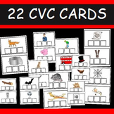 CVC word cards- 22 cards- Fill in the missing letters