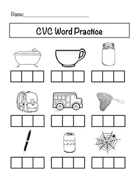 cvc word practice by the learning room teachers pay teachers
