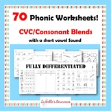 CVC words/Consonant Blends Words: Phonics Worksheets: Scie