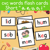 CVC words Flash Cards (CCVC, CVCC, CCVCC) and Word Lists -