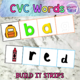 CVC words Read Build it Strips Literacy Centers