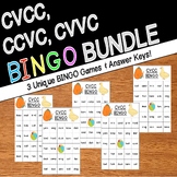 CVCC, CCVC, CVVC Words 3-Game BINGO BUNDLE