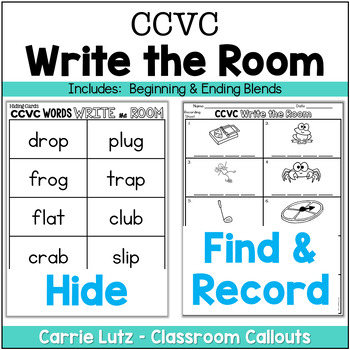 phonics write the room cvcc ccvc activities by carrie