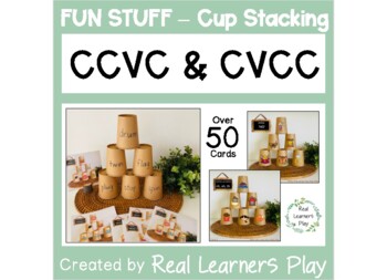 Preview of CVCC & CCVC Words Cup Stack