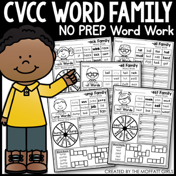 Preview of CVCC Word Family Word Work