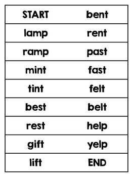 CVCC Phonics Word Ladder Dominoes (Ending Blends) by MsJordanReads