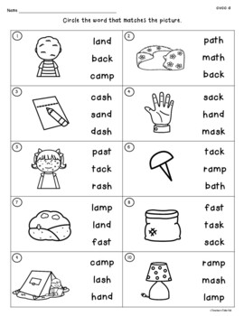 CVCC Worksheets to Identify, Read, Write, and Rhyme by Teacher's Take-Out