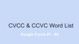 CVCC and CCVC word list #1-#5
