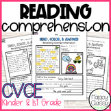 CVCE Reading Comprehension Pages and No Prep Phonics Packet