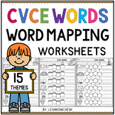CVCE Word Mapping Worksheets (Long Vowels Silent E), Seaso