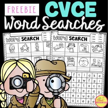Preview of CVCE Word Search Puzzles FREEBIE